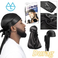 Durag Silk Headband Durag Long Tail Bandana Durag Hip Hop Breathable Pirate Hat