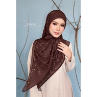 Adeline Hijab HQ Moist Cotton Voile Finishing Baby Seam | Hijab Bawal Bidang 46 | Readystock