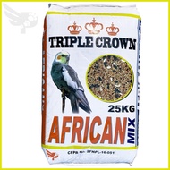 ❐ ◸ ☽ Triple Crown African Mix 25kg - Bird Feed - petpoultryph