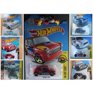 Morris Mini Cooper blue red white HOTWHEELS mr. bean biru merah putih HOT WHEELS HW Moris
