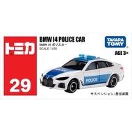 TOMY Domeka Red White Box Simulation Alloy Car Model Male Toy No. 29 BMW I4 Police Car993704