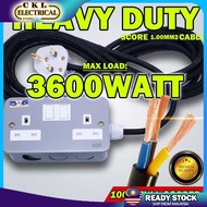 13amp/15amp Metal Clad Heavy Duty Portable Socket Extension Trailing Socket Metal Socket Extension P