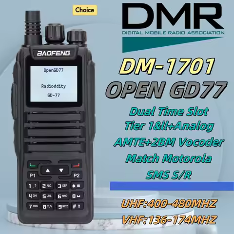 Baofeng Dmr 1701 Open Gd77 Digital Walkie Talkie Dual Mode Analog Two Way Radio Open Gd77 Dual Time 