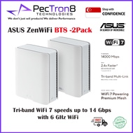 ASUS ZenWiFi BT8 2-Pack Tri-band WiFi 7 (802.11be) Smart AiMesh Extendable Router