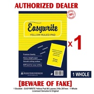 EASYWRITE Yellow Pad Pads Paper Papers 1 WHOLE 80 Leaves 216x297mm Ruled Pad - 1 Pad