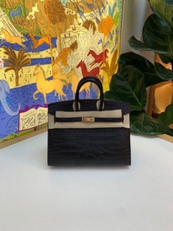 全新🆕Hermes Birkin 20 黑金 霧面美洲鱷魚🐊 Alligator Ghw 現貨🔥