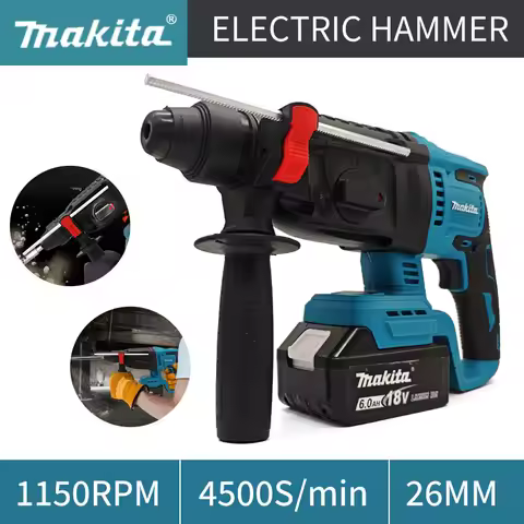 Makita 26MM Brushless Hammer Cordless Electric Hammer 18V Lithium Battery Wireless Drills Makita 18v