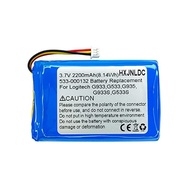 DC 3.7V 2200mAh Li-ion Battery for Logitech G933, G935, G533, G933S, G533S Artemis Spectrum Wireless Gaming Headset