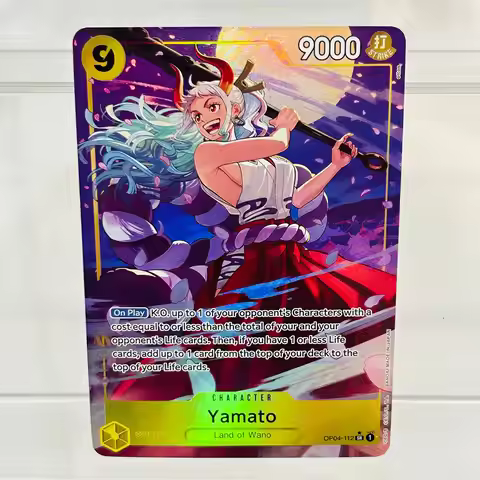 One Piece Yamato OP04-112 English Card Gold Foil & Holographic Texture Perfect Condition DIY Premium
