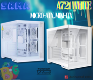 SAMA A721 / GALACTIC (WHITE) Case (เคสคอมพิวเตอร์) พัดลม 3 ตัว (ATX , MICRO ATX , MINI ITX) มีกระจกข