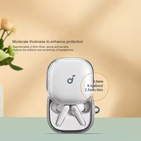 Clear case For Anker Soundcore Liberty 5 Case Wireless Liquid Silicone Case For Anker Soundcore Libe