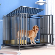 Household Full Square Tube Dog Cage Six-sided Anti-bite Large Dog Indoor With Toilet Special Dog Cage For Golden Retriev