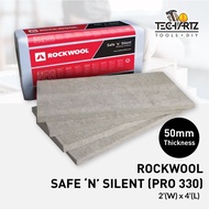 Rockwool 50mm Safe "N" Silent (PRO330) 2'(W) X 4'(L) Soundproof And Fireproof | Sound Insulation | H