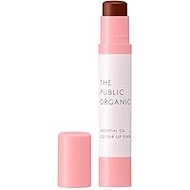 The Public Organic Essential Oil Color Lip, Freely Brown, 100% Natural Origin Colored Lip Balm, Made in Japan, 0.1 oz (3.5 g)