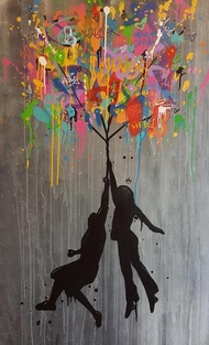 Goodstore ภาพวาด Street Art Banksy Graffiti Cuadros Wall Home Decor ของขวัญ