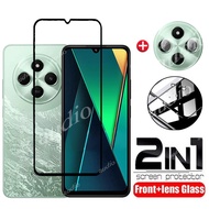 Poco C75 4G 2024 2in1 Tempered Glass Film For Xiaomi Poco C75 PocoC75 4G 2024 Screen Protector Soft 
