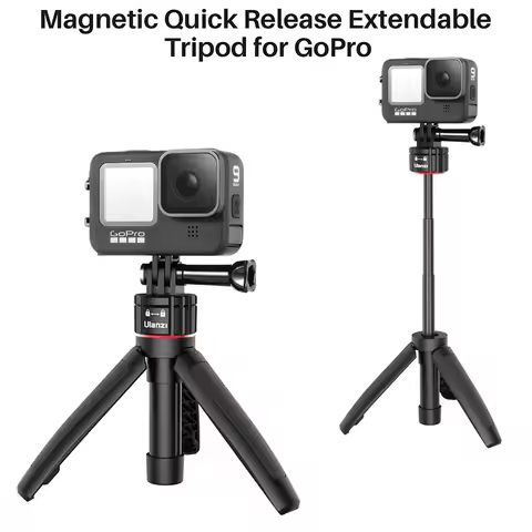 Ulanzi MT-09 Extendable Selfie Stick Portable Vlog Tripod Mini Action Camera Handle Gopro Accessory 