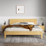 Bed Hotel Hotel Storage Log Full 1.2m Bed Single Bed Nordic Bed Simple 1.8m Double Bed Wooden Bed So