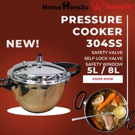 [NEW] Butterfly BPC-SS23 With 204 Stainless Steel High Quality Gas Pressure Cooker Periuk Tekanan - 