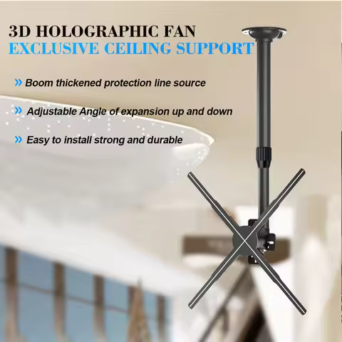 3D Holographic Fan Ceiling Bracket 8.81lb Load Bearing 3D Advertising Display 15.5 To 24 Inches Exte