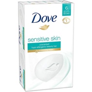 ❈▩Dove Sensitive Skin Unscented Hypoallergenic Bar Soap 6 pcs x 22.5 0Z
