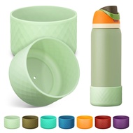 2PCS Silicone Water Bottle Boot for Owala 24oz 32oz 40oz, Anti-Slip Protective Sleeve Bottom Bumper 