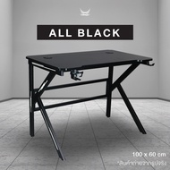 Tengu โต๊ะเกมมิ่งรุ่น ODA Series หน้าโต๊ะ 100x60 ซม. ดีไซน์ขาตัว K มีรับประกันโดยแบรนด์ไทย All Black