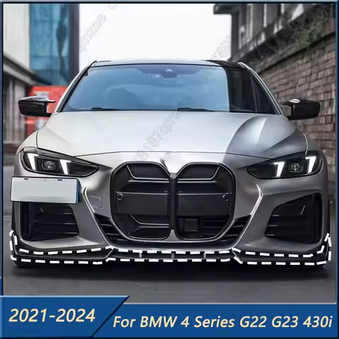 For BMW 4 Series G22 G23 420i 430i 430d M440i M 2021-2024 Front Bumper Splitter Lip Diffuser Spoiler