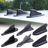 1Pc Universal Car Black Carbon Fiber Pattern Modified Shark Fin Antenna Roof Shark Fins Spoiler Wing