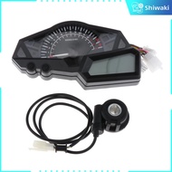 เครื่องวัดระยะทางเครื่องวัดความเร็วดิจิตอล Shiwaki 12V MPH RPM สำหรับ Kawasaki 300