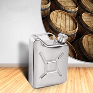 (CUANGDA) Jerrycan Oil 5OZ Wine Pot Stainless Steel Hip Flask Gasoline Drum Design Travel Whiskey Alcohol Liquor Bottle Small Mini