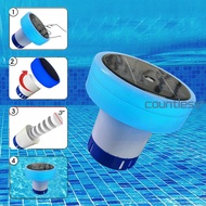 1/2PCS Solar Pool Chlorine Floater Pool Floating Chlorine Dispenser With Colorful Lights Chlorine Ta
