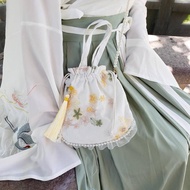 Pearl Hanfu Bag Mori Style Female Chinese Diagonal With Vintage Flow Fairy Antique Wallet Small Roun