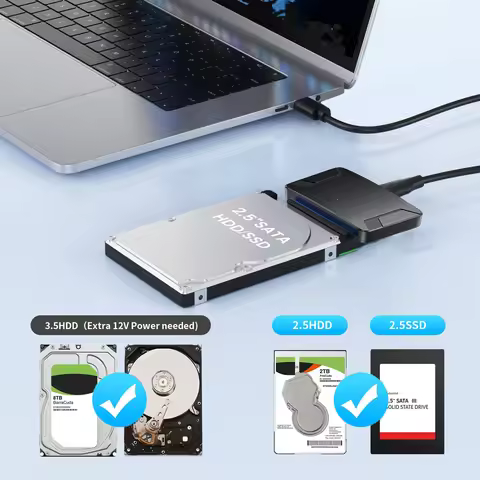 SATA to USB 3.0 Cable USB to SATA III Hard Driver Adapter 2.5 3.5 Inch External HDD SSD USB A to Sat