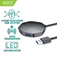 ROBOT H150 4-Port USB3.0 HIGH SPEED HUB SPLITTER BLACK