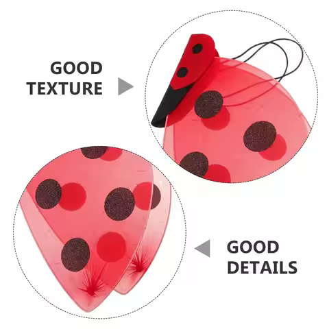 Fashion Red Ladybug Cosplay Costume Foldable Wings Headband Insect-themed Costumes Wand Cute Cartoon
