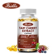 Tart Cherry Capsules 500mg with Bilberry &amp; Celery Seed for Uric Acid Cleanse Joint &amp; Muscle Health Sleep &amp; Mobility Support