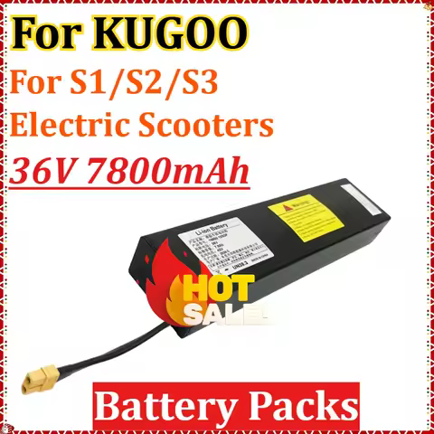 36V 7800mAh Lithium-Ion Battery Pack Suitable for KUGOO S1/S2/S3 Electric Scooters Batteries XT60+JS