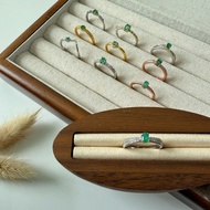 L1716 : Emerald Rings (Adjustable)