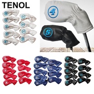 TENOL 9pcs Golf Hybrid Head Covers Set Kopfbedeckung Utility Club Interchangeable Number Tag