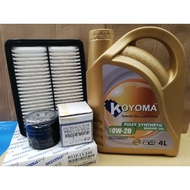 MAZDA 2 1.6 SKYACTIV OIL FILTER + AIR FILTER + KOYOMA 0W20 FULLY SYNTHETIC ENGINE ENGINE OIL