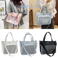 CHIHIRO1X3EE Ita Bag, Transparent Large Capacity JK Uniform Shoulder Bag,  Original Design Minimalis