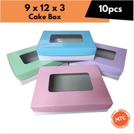 10pcs. 9x12x3 Cake Box Cupcake WITH WINDOW