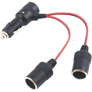 1 to 2 Car Cigarette Lighter Splitter Adapter, Automotive Power Charger Port Socket 2-Way Splitter w
