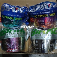 BOGO / BIKKO CRYSTAL & MHR HELMET VISOR 3 BUTTON SMOKE DARK GREY