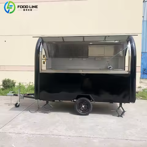 Customized Deep Fryer Food Trailer Food Trailer Fully Equipped Restaurant Food Cart Trailer 3 Wheel 