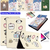 For Samsung Galaxy Tab A/A6 10.1" 2016 SM-T580 T585 T587 Tab A6 10.1"With S Pen SM-P580 P585Y Kids Tablet Stand Cute Cartoon Pattern PU Leather Flip Book Shockproof Fresh Cover