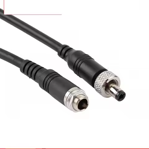 DC 5.5*2.5mm Power Cable Male Female Connectors With Lock Screw DC Power Plug 18AWG Pure Copper 0.3m