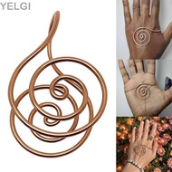 YELGI Spiral Palm Ring, Adjustable Handmade Copper Palm Ring,  Jewelry Accessories Portable Reiki En