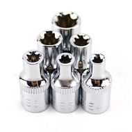 【AMANDA】6pcs 1/4 Inch Torx Star Female Bit E Socket Set E4 E5 E6 E7 E8 E10 Hand Tools